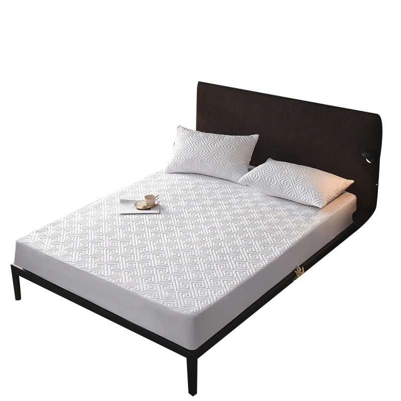 

Non-Slip Dust Soft Pad Jacquard Cotton All Inclusive Cover Detachable Anti-Mite Mattress Bed Padded Quilted Bed Mattress Cover
