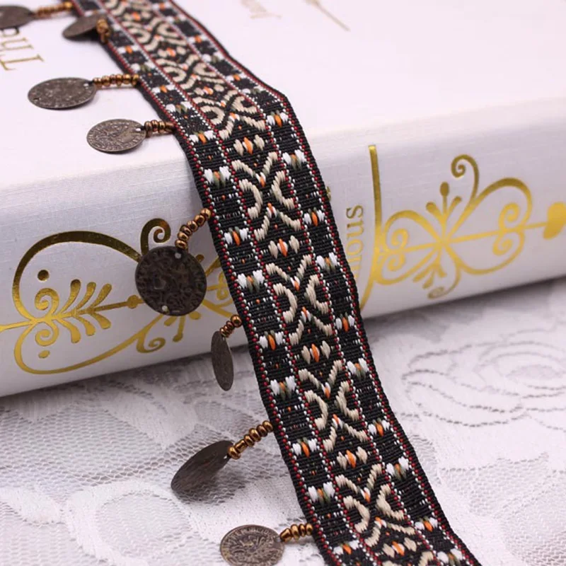 Retro Tassel Fringe Lace Ribbon Fabric Sewing Curtain Clothing Crafts Accessories 1Yards/Lot