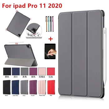 

Case for iPad Pro 2020(WLAN/11inch) Smart Cover Funda for iPad Pro11 2020 2 Generation Slim 3 Folding tablet Stand Capa+Film+Pen