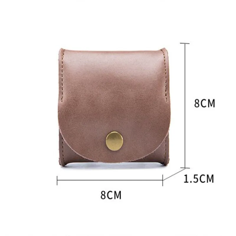 Coin purse earbuds storage bag 6 color leather for men women