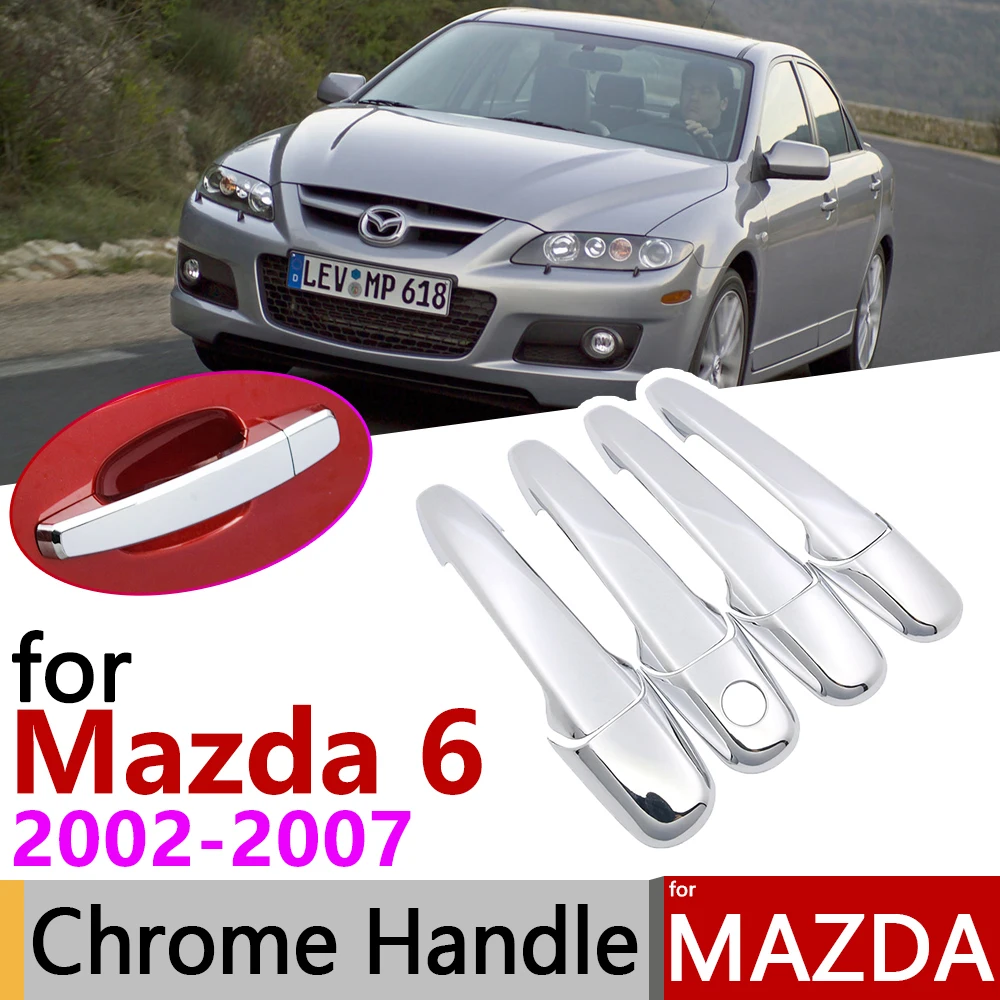 Хромированная накладка на дверную ручку для Mazda 6 Mazda6 Atenza Wago 2002 ~ 2007 аксессуары