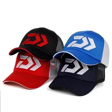 Новая летняя шляпа от солнца дышащий впитывающий сетчатый козырек вентиляция Регулируемая солнцезащитная Кепка Daiwa Мужская Уличная рыболовная брендовая шапка