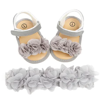 

TELOTUNY sandals Newborn Baby Girls Boys Hairband +Flower Sequins Sandals First Walkers Shoes baby girl summer sandals 2020apr24