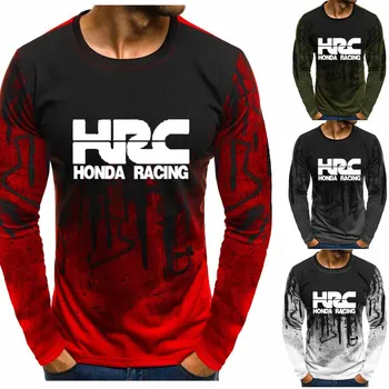 

Fashion Casual Cotton Men Hoodies HRC race motorcycle Car Logo Printed Gradient pullover Sweatshirts HipHop Harajuku Men Cloth Z