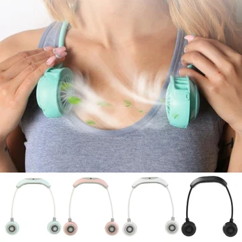

NEW Portable Neck Fan USB Rechargeable Mini Fans 360 Adjustment Portable Hanging Air Cooler 3 Speed Adjustable Air Conditioner