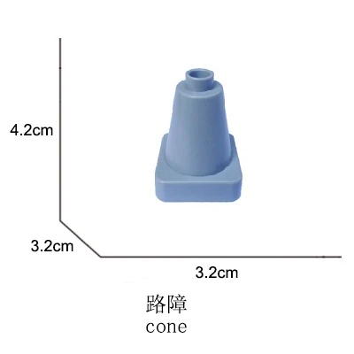 Duplo модель транспортного средства блоки светофоры знак конус забор принадлежности строительные блоки части DIY игрушки развивающие детские подарки