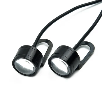 

2Pcs 12V Motorcycle White LED Spotlight Driving Light Fog Lamp 3smd led with len