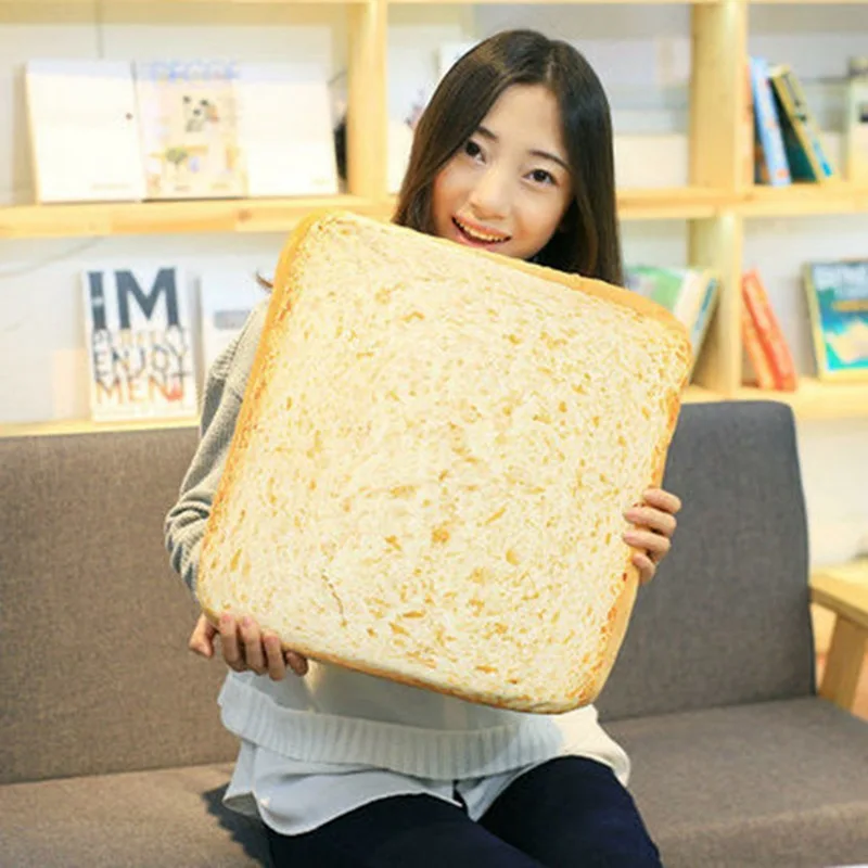 

Cat Toast Seat Cushion Slice Bread Toast Pad Plush Toys Pet Mat Washable