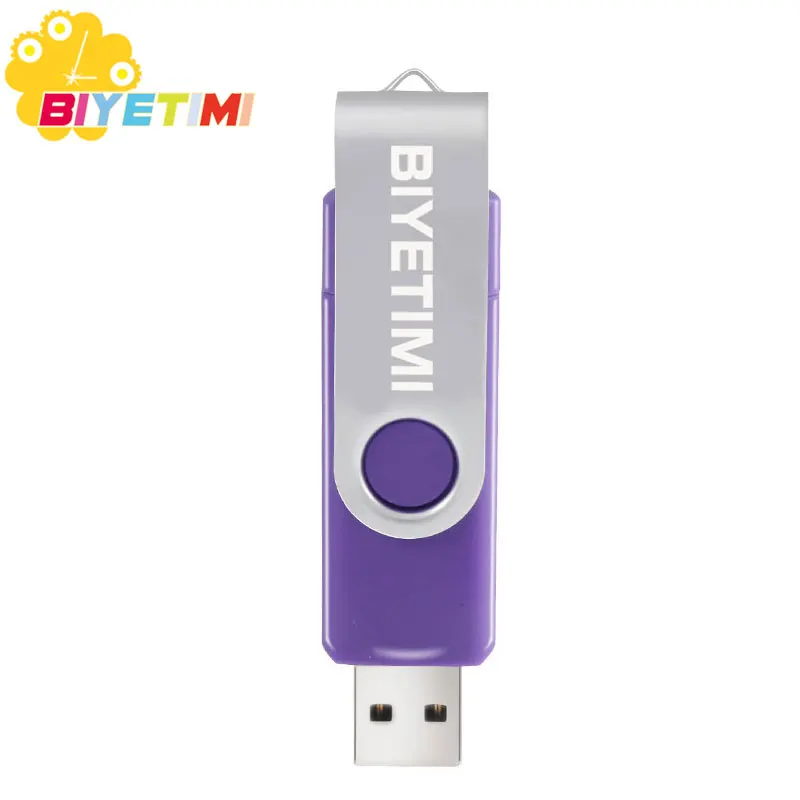 Biyetimi Usb флеш-накопитель модный 9 цветов OTG телефон ручка-накопитель 8 ГБ 4 ГБ Флешка 64 ГБ 32 ГБ 16 ГБ память Usb флеш-накопитель - Цвет: Фиолетовый