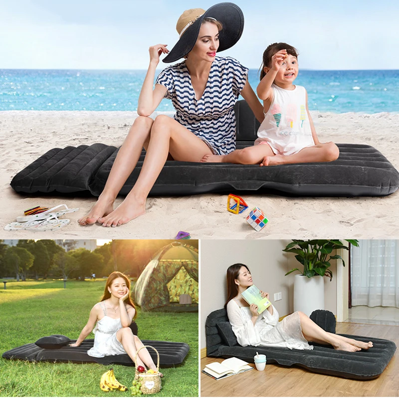 Inflatable Air Bed Car Sleeping Mattress Inflatable Car Mattress SUV Inflatable Car Multifunctional Car Inflatable Bed Travel Goods