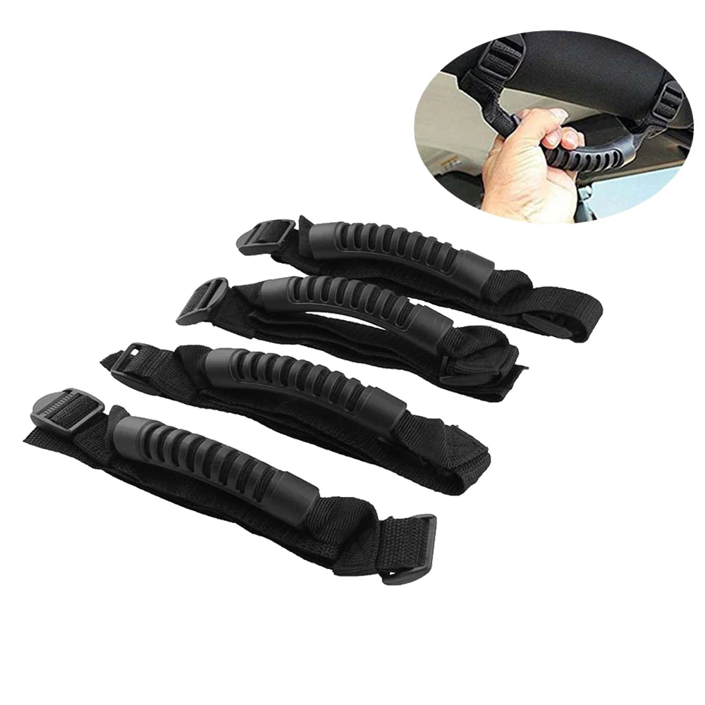 

4pcs Grab Handles Grip Bar Pulling Tab For Jeep Wrangler YJ TJ JK JKU Sports Sahara Freedom Rubicon Door Handlebar