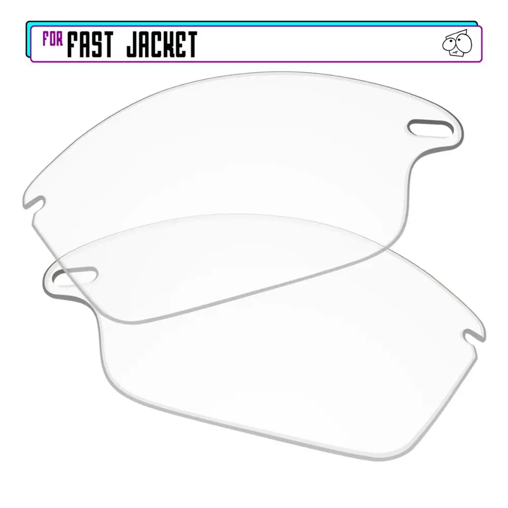 Ezsostituisci Lenti Di Ricambio Polarizzate Per-Occhiali Da Sole Oakley Fast Jacket-Hd Clear