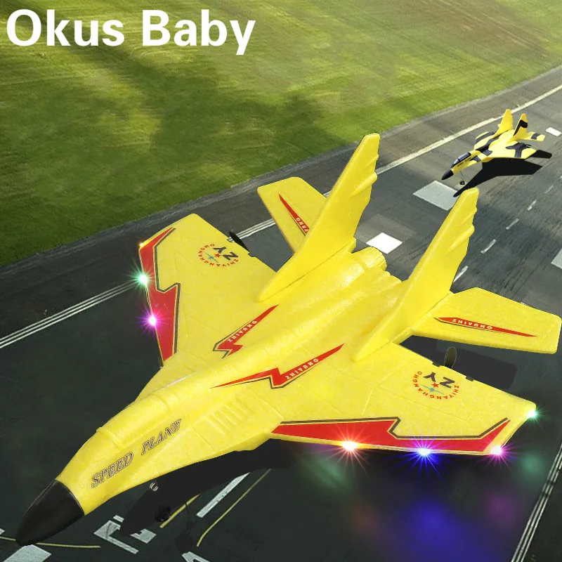 Remote Control Fighter Aircraft Toy Glider Aeroplane Fixed Wing Foam Aircraft Drop Resistance Toys for Children Kids Toy