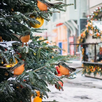 

Mini Robin bird Artificial Celebration Garden Kit Christmas Decoration