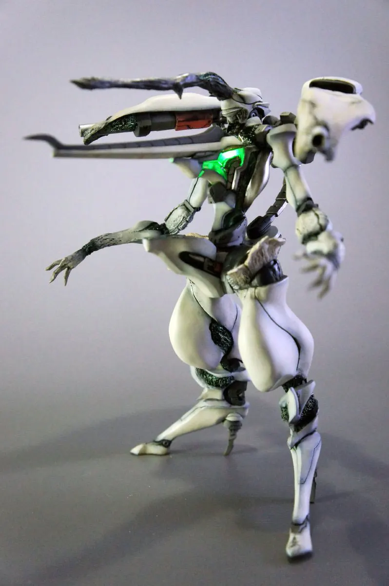 

22 CM Height Blazing Mech Miniatures Exquisite Modeling Unpainted Figure DIY Assembling Static Resin Model Kits Collection