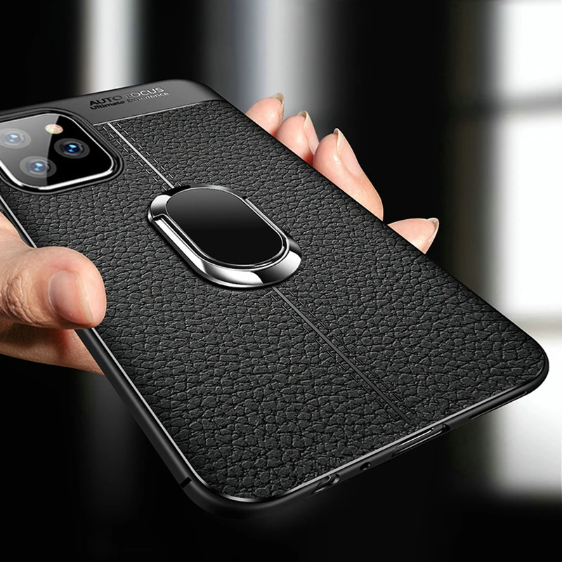 Ikrsses для Apple iPhone 11 Pro Max автомобильный держатель Магнитный кронштейн Подставка кольцо на палец мягкий ТПУ чехол для iPhone 11 анти-осенний чехол