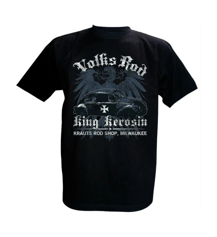 Футболка King Kerosin Volksrod Krauts Rod Shop Milwaukee Hotrod Racing винтажный V8 | Мужская одежда