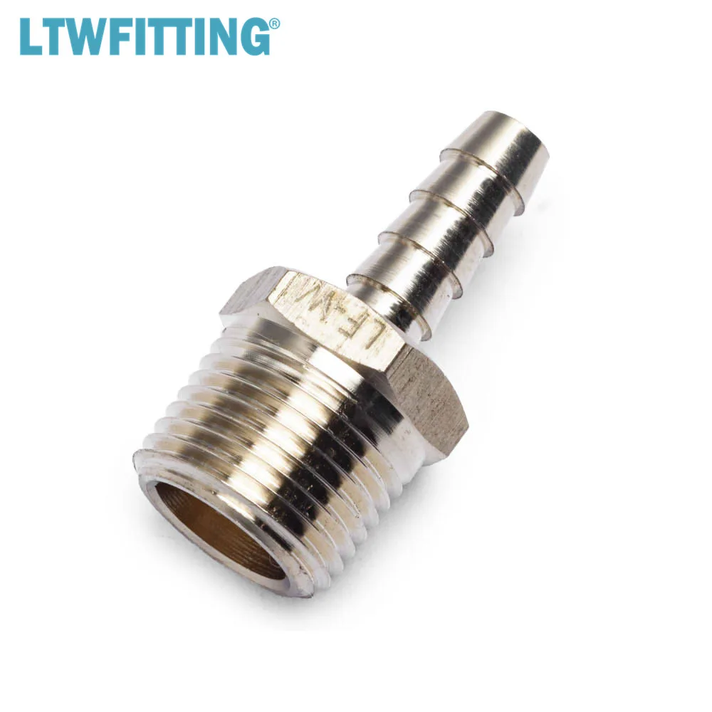 Латунный штуцер LTWFITTING без свинца с зазубринами штуцер/соединитель 1/4 дюйма для
