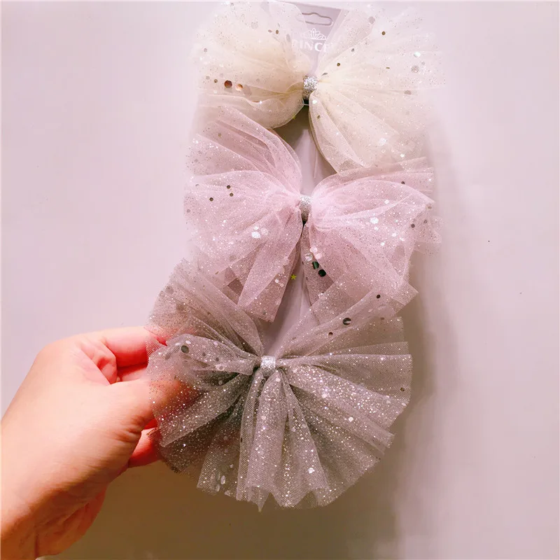 15 шт./компл. повязки сетка, кружево, блестки; с большим бантом DIY ручной работы женские аксессуары для волос Костюмы вечернее платье материалы аксессуары
