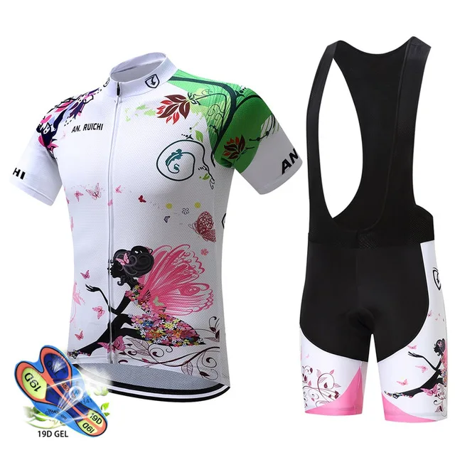 Велосипедная майка Ropa Ciclismo Mujer, одежда для велоспорта, Женский комплект для велоспорта с коротким рукавом, комплект для велоспорта Mtb Maillot Ciclismo - Цвет: cycling set 1