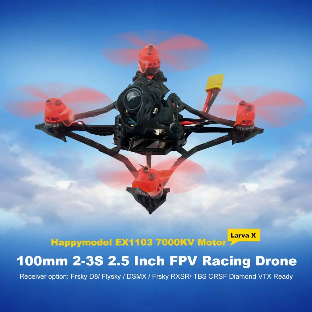 X 100 мм Crazybee F4 PRO V3.0 2-3S 2,5 дюймов небольшой гоночный Дрон с видом от первого лица с управлением от первого лица без контроллера w/Runcam Nano2 Камера совместимый, Flysky приемник