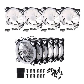 

1Set 120MM Computer PC Laptop Case Cooling Fan Adjustable RGB LED Light Cooler