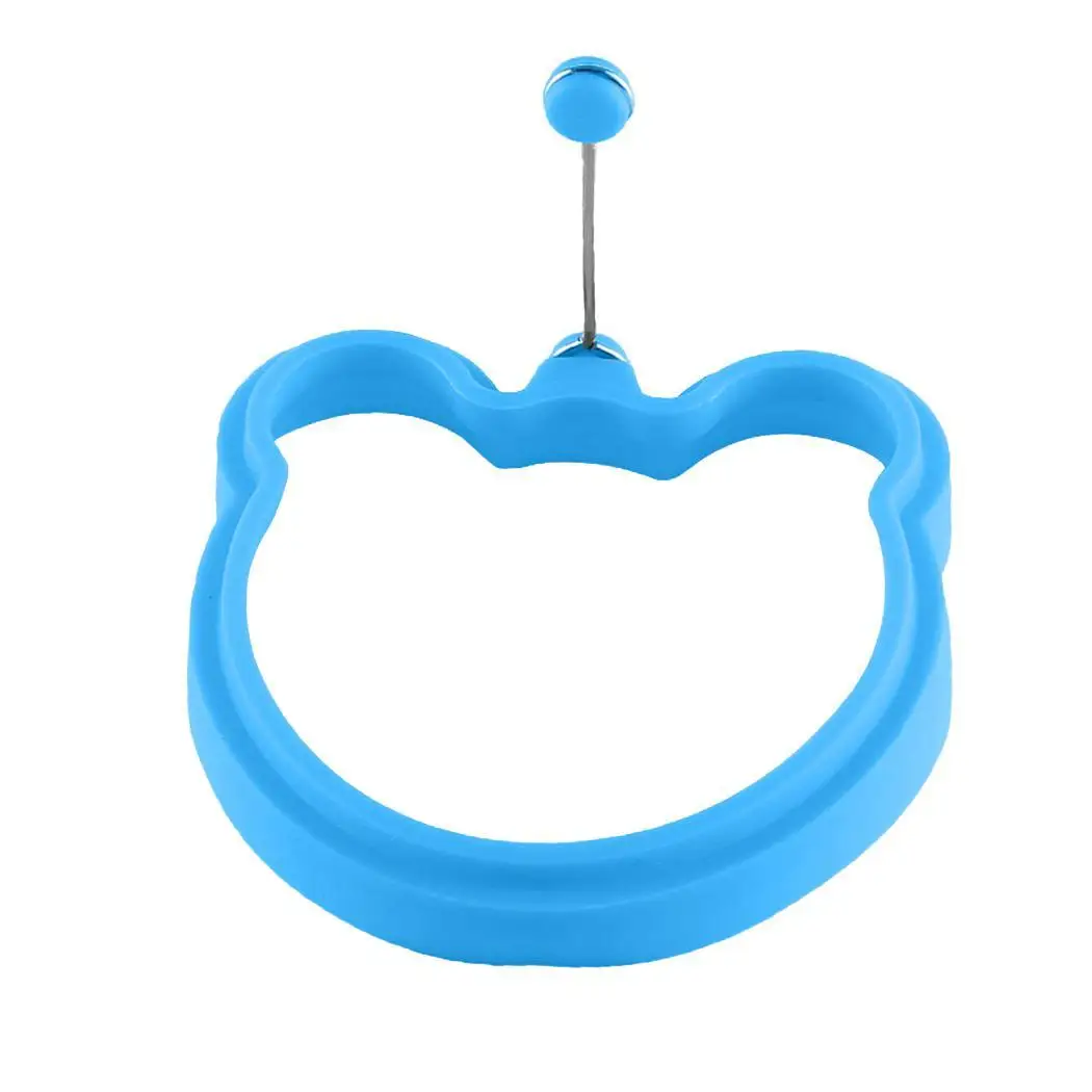 blue bear shape Силиконовая форма для яичницы для приготовления блинов. Вы можете использовать яичницу для приготовления блинов - Цвет: blue bear shape