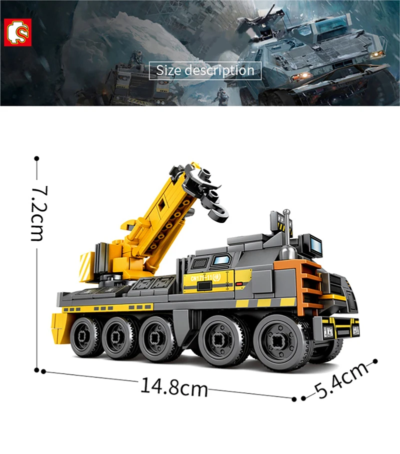 200+PCS Compatible LegoINGlys Bricks Boys Christmas Gift Toys Building Blocks Educational Crane Cargo Truck Transport Car Block (9)