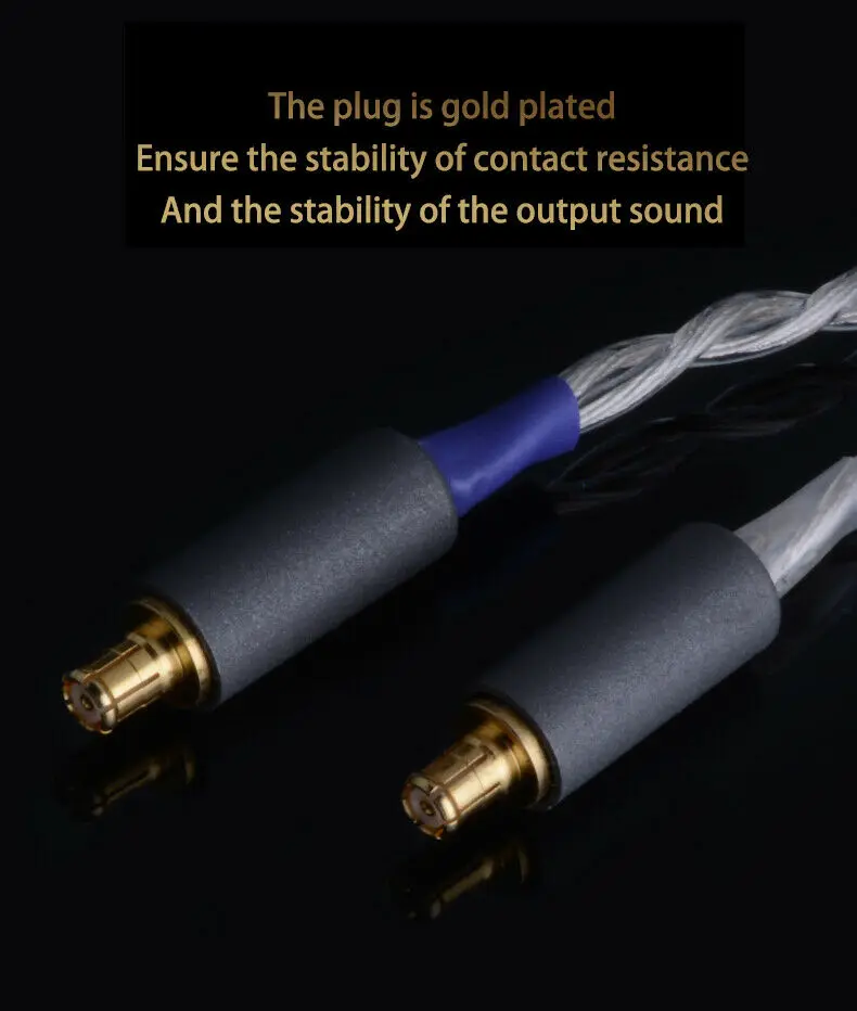 Hi-Fi кабель для наушников 3,5 мм разъем для MMCX разъем посеребренный 3,5 мм до 0,78 OCC Замена провода MMCX для Shure C303