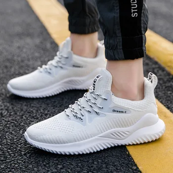 

New Men Lace Up Sneakers Low Top Jogging Shoes Man Loafer Footwear Breathable Air Flat Sports Vulcanized Shoes For Men