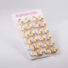 LUXUKISSKIDS 12pcs/lot Small Hoop Earring Mujer Party Gold Color Stainless Steel Brinco Ear Hoop Sets Wedding Jewelry-303802 1