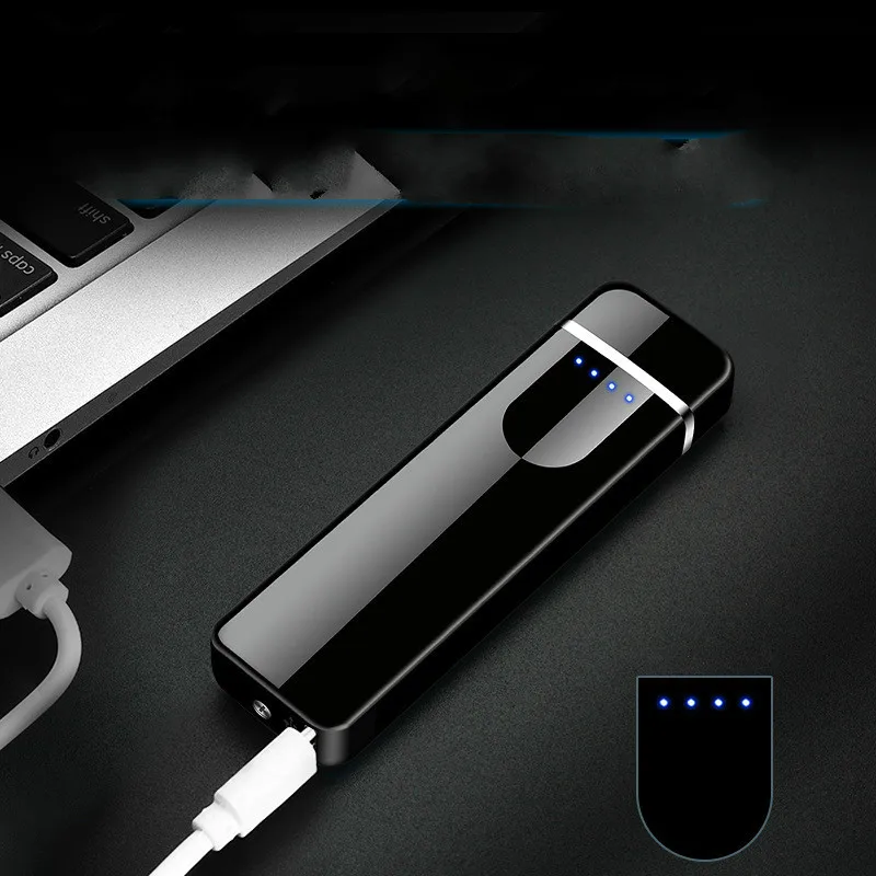 Двойная дуга сенсорного отпечатков пальцев USB зарядка творческая личность