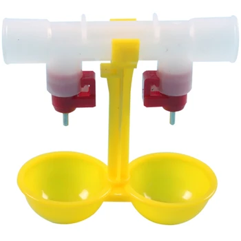 

Promotion! 20Pcs Chicken Drinking Fountain Double Hanging Cup Ball Nipple Drinkers 25mm Farm Poultry Feeding Equipment Quail Aut