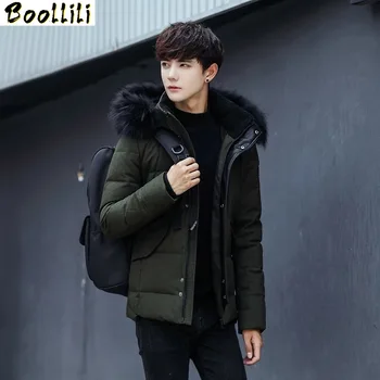 

Boollili Duck Down Jacket Men Short Winter Coat for Men Korean Black Puffer Men's Jackets Detachable Hat Parka Pluma Hombre