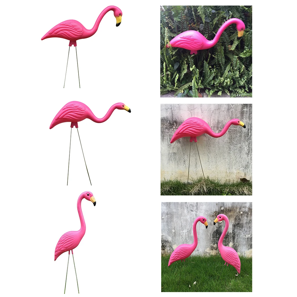 Realistic Large Pink Flamingo Garden Decoration Lawn Art Ornament Home Craft 3 Options Select