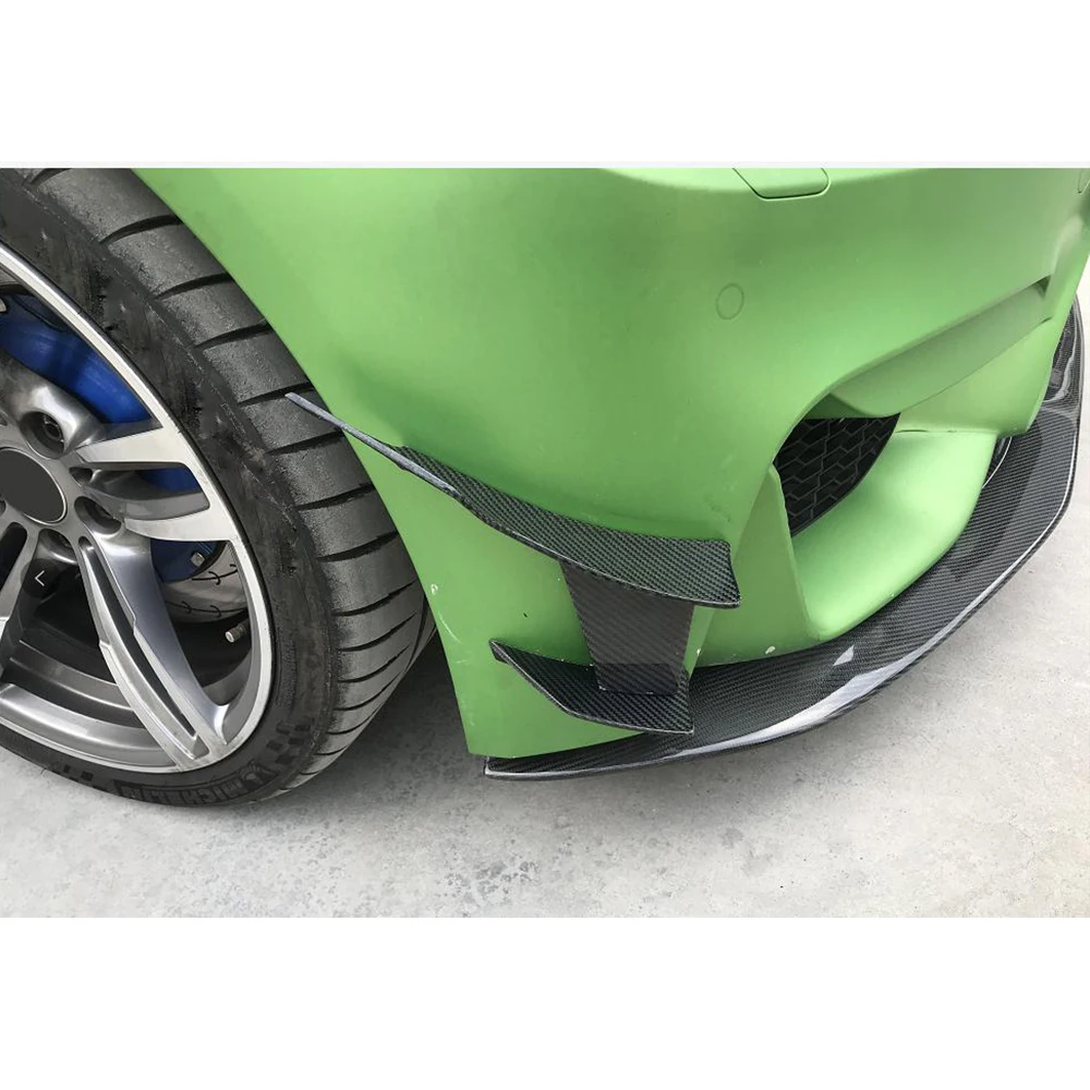 6 шт. передний бампер из настоящего углеродного волокна разветвитель для BMW M3 M4 F80