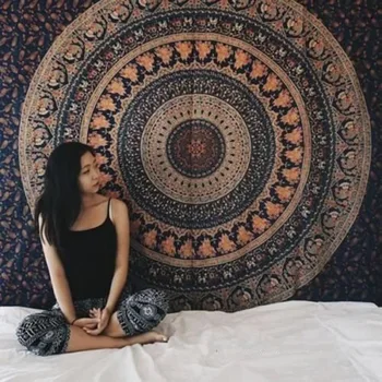 

Wall Cloth Tapestries Mandala Wall Carpet India Mandala Tapestry Print Bedroom Decor Wall Hanging Boho Decor Funny Blanket