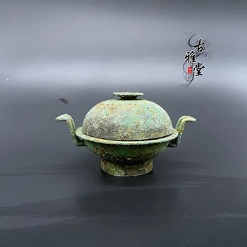 

Exquisite retro (round bronze furnace tripod) decoration