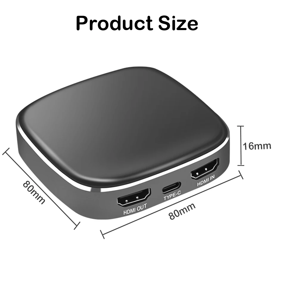 4K 1080P 60fps Тип C HDMI к USB3.0 HD игровой видеомагнитофон Захват карты ключ игра потоковая прямая трансляция коробка