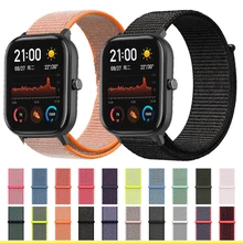 Нейлоновый ремешок 20 мм для Amazfit gts Bip, умный ремешок на запястье, нейлоновая петля, тканые часы для Amazfit Bip Pace, ремешок для часов, Brecelet