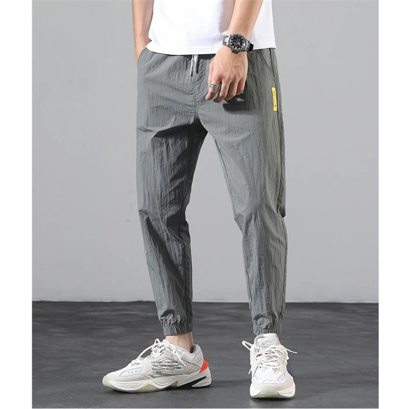 New Arrival 2021 Men Summer Beach Pants Outdoor Leisure Trousers Elastic Waist Comfort Light Weight Pants Plus Size Fashion green cargo pants