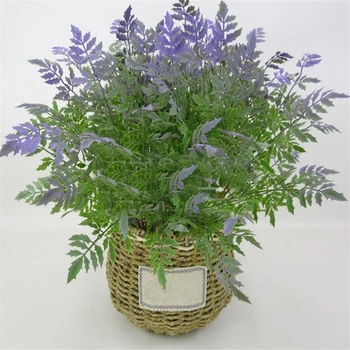 

Artificial Soft Hand Touch Persian Leaf Simulation Fern Wall Fake Grass Plant For Wedding Home Office Desktop Decoration