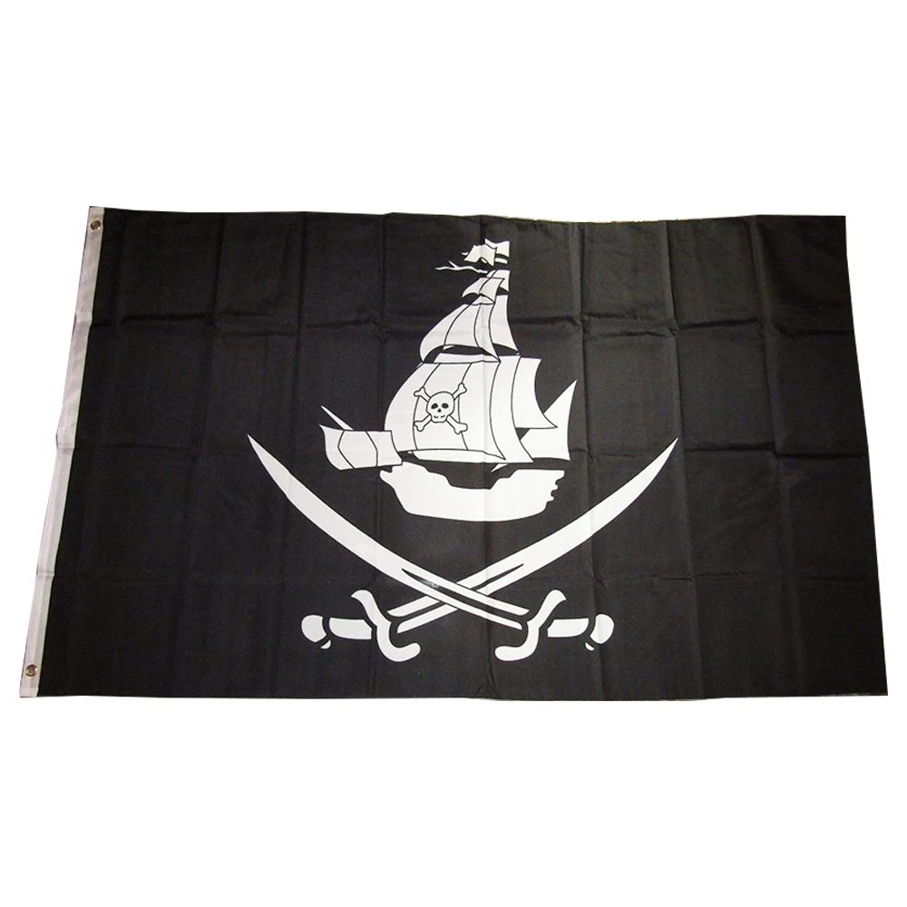 

Pirate Ship Flag Cross Swords New Pirateship Flag 3x5FT banner 100D 150X90CM Polyester brass grommets custom, Free Shipping