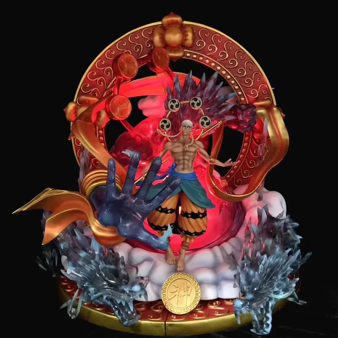 Anime One Piece Enel Thunder God Resin Statue GK Art Crafts PVC Action