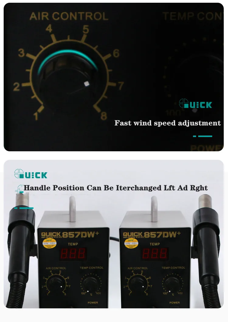 QUICK 857DW+ Lead Free SMD Rework Station