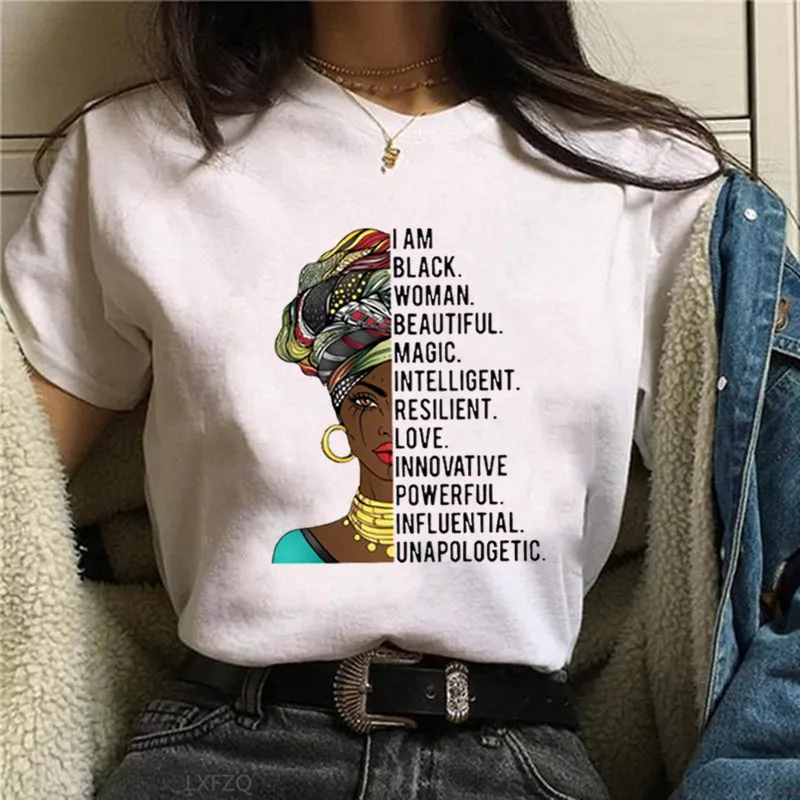 Camiseta feminina Tops T Shirt Roupas Moda feminina Explosiva Head Camiseta branca de gola redonda Top casual Harajuku Roupas Kawaii Camisetas