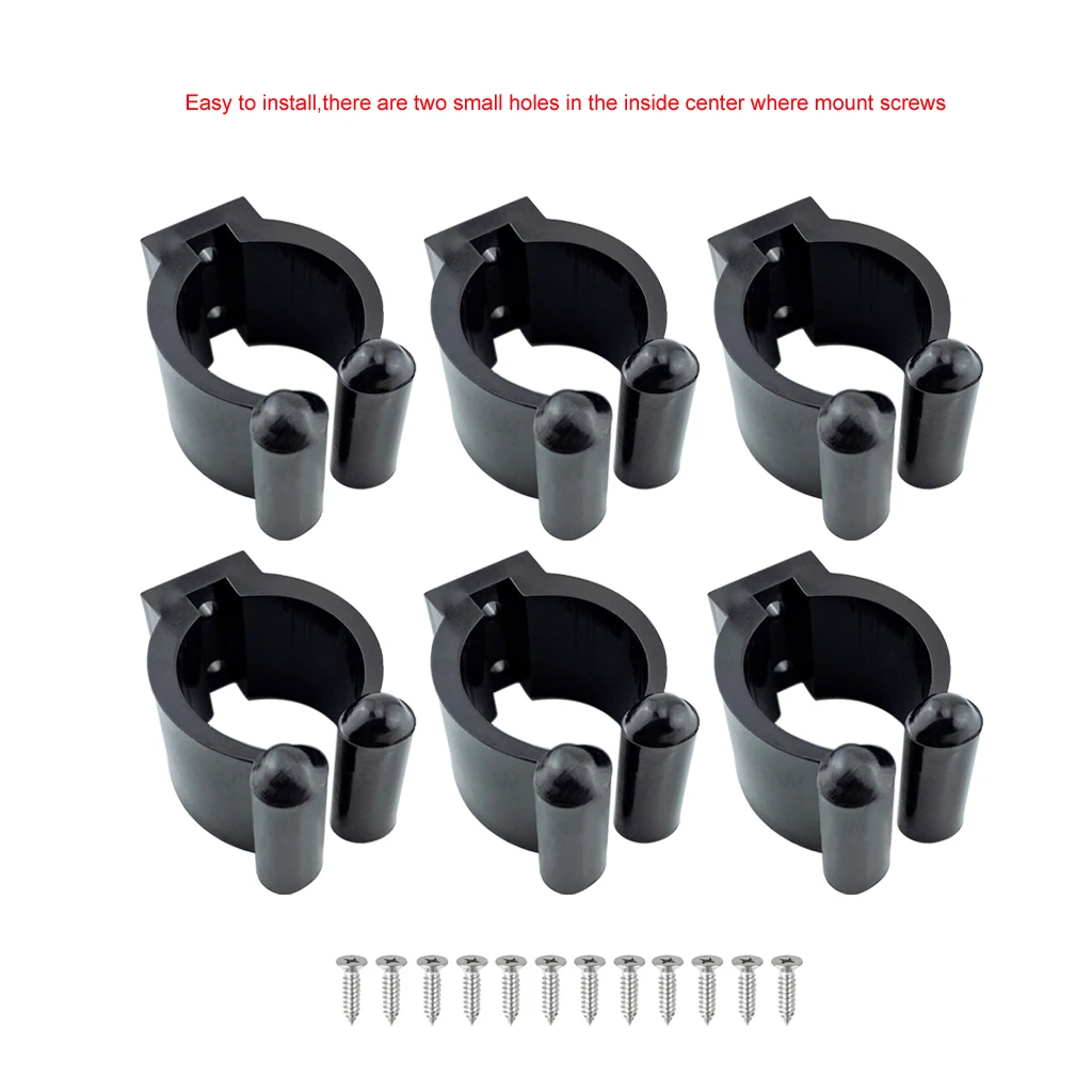 6X Nylon Portable Fishing Rod Clips Plastic Club Positioning Clamps Holder  Accessories Wall Mounted Organizer Fishing Rod Racks