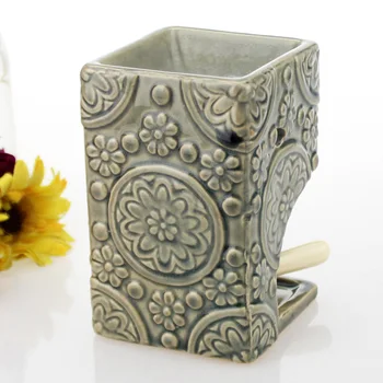 

Ceramic Aroma Burner Floral Aromatherapy Lamp Hotel SPA Indoor Essential Oil Furnance Candle Holder Home Decor