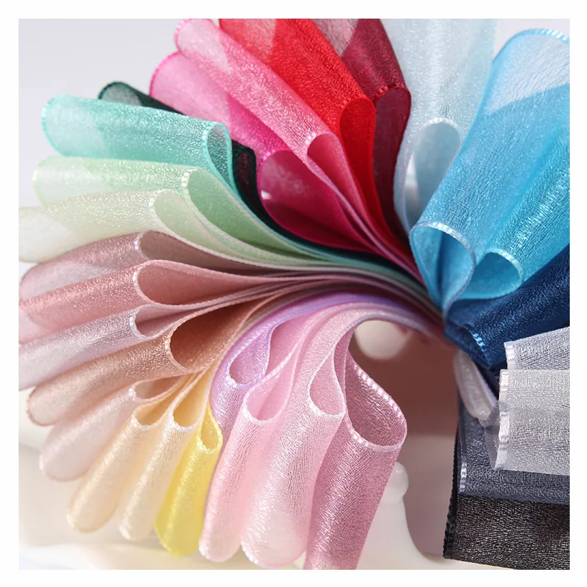 Organza Ribbon 10Meters/Roll Gift Wrapping DIY Wedding Party Decoration Christmas Silk Ribbons Lace Fabric
