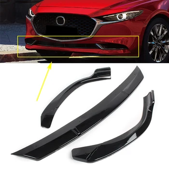 

Car Front Bumper Lip Trim Spoiler Cover Body Kit For Mazda 3 Axela Sedan 2019 2020 ABS Plastic Gloss Black